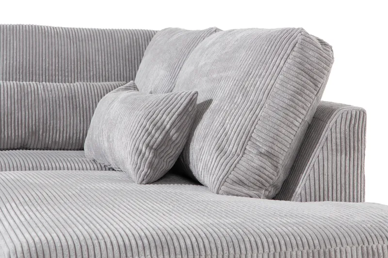 Copenhagen 4-sits Högervänd L-formad Schäslongsoffa i Manchester - Ljusgrå - Products - Möbler - Soffa - Divansoffa & schäslongsoffa - 4 sits soffa med divan