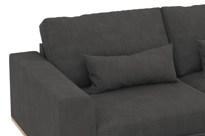 Copenhagen 4-sits Högervänd L-formad Schäslongsoffa i Manchester - Mörkgrå - Products - Möbler - Soffa - Divansoffa & schäslongsoffa - 4 sits soffa med divan