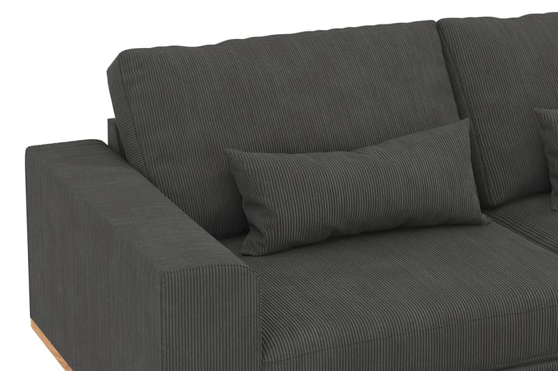 Copenhagen 4-sits Högervänd L-formad Schäslongsoffa i Manchester - Mörkgrå - Products - Möbler - Soffa - Divansoffa & schäslongsoffa - 4 sits soffa med divan