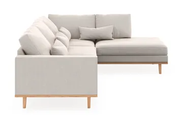 Copenhagen 4-sits Högervänd L-formad Schäslongsoffa i Sammet - Krämvit - Products - Möbler - Soffa - Divansoffa & schäslongsoffa - 4 sits soffa med divan