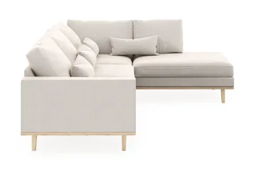 Copenhagen 4-sits Högervänd L-formad Schäslongsoffa i Sammet - Krämvit - Products - Möbler - Soffa - Divansoffa & schäslongsoffa - 4 sits soffa med divan
