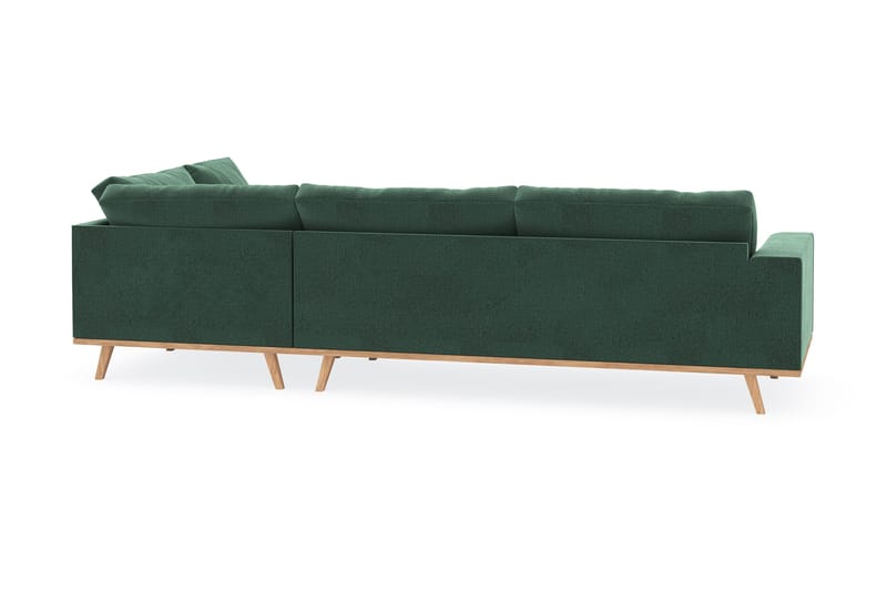 Copenhagen 4-sits Högervänd L-formad Schäslongsoffa i Sammet - Mörkgrön - Products - Möbler - Soffa - Divansoffa & schäslongsoffa - 4 sits soffa med divan