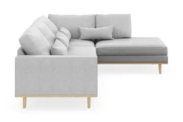 Copenhagen 4-sits Högervänd L-formad Schäslongsoffa i Tyg - Ljusgrå - Products - Möbler - Soffa - Divansoffa & schäslongsoffa - 4 sits soffa med divan