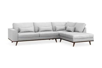 Copenhagen 4-sits Högervänd L-formad Schäslongsoffa i Tyg - Ljusgrå - Products - Möbler - Soffa - Divansoffa & schäslongsoffa - 4 sits soffa med divan