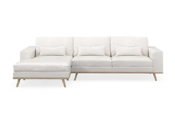 Copenhagen 4-sits Vänstervänd L-formad Divansoffa i Bouclé - Vit - Products - Möbler - Soffa - Divansoffa & schäslongsoffa - 4 sits soffa med divan