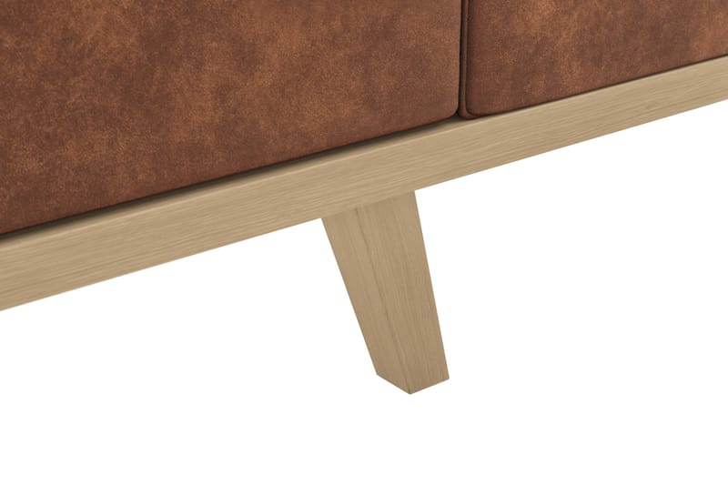 Copenhagen 4-sits Vänstervänd L-formad Divansoffa i Konstläder - Brun - Products - Möbler - Soffa - Divansoffa & schäslongsoffa - 4 sits soffa med divan