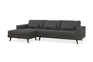 Copenhagen 4-sits Vänstervänd L-formad Divansoffa i Manchester - Mörkgrå - Products - Möbler - Soffa - Divansoffa & schäslongsoffa - 4 sits soffa med divan