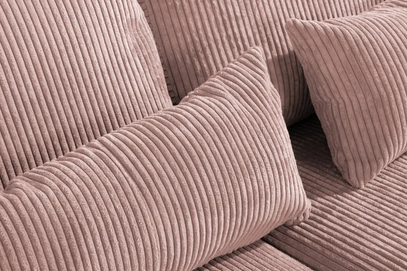 Copenhagen 4-sits Vänstervänd L-formad Divansoffa i Manchester - Rosa - Products - Möbler - Soffa - Divansoffa & schäslongsoffa - 4 sits soffa med divan