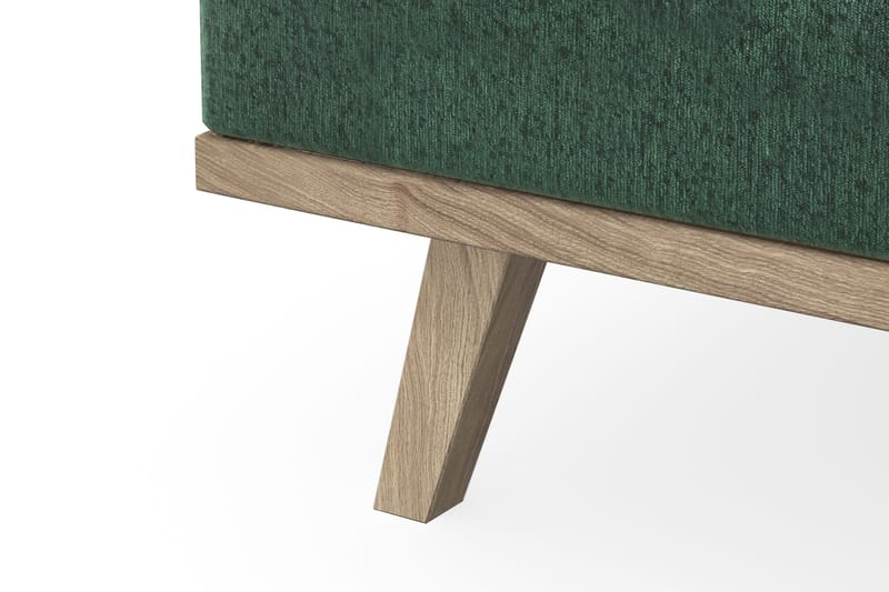 Copenhagen 4-sits Vänstervänd L-formad Divansoffa i Sammet - Mörkgrön - Products - Möbler - Soffa - Divansoffa & schäslongsoffa - 4 sits soffa med divan