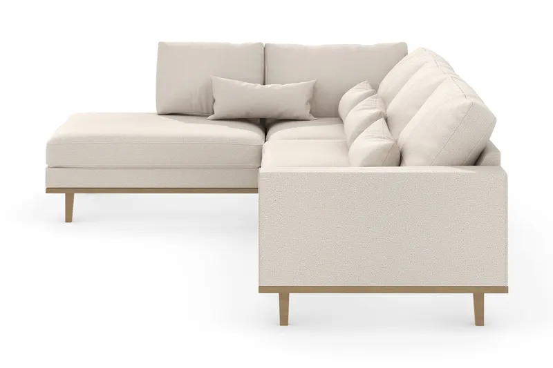 Copenhagen 4-sits Vänstervänd L-formad Divansoffa i Tyg - Beige - Products - Möbler - Soffa - Divansoffa & schäslongsoffa - 4 sits soffa med divan