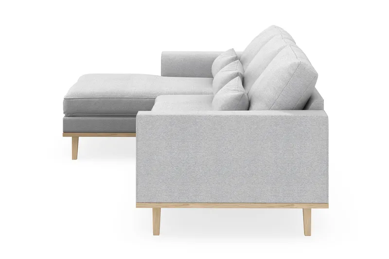 Copenhagen 4-sits Vänstervänd L-formad Divansoffa i Tyg - Ljusgrå - Products - Möbler - Soffa - Divansoffa & schäslongsoffa - 4 sits soffa med divan