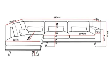 Copenhagen 4-sits Vänstervänd L-formad Schäslongsoffa i Bouclé - Vit - Products - Möbler - Soffa - Divansoffa & schäslongsoffa - 4 sits soffa med divan