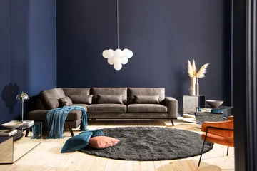 Copenhagen 4-sits Vänstervänd L-formad Schäslongsoffa i Konstläder - Mörkgrå - Products - Möbler - Soffa - Divansoffa & schäslongsoffa - 4 sits soffa med divan