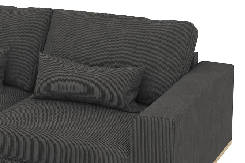 Copenhagen 4-sits Vänstervänd L-formad Schäslongsoffa i Manchester - Mörkgrå - Products - Möbler - Soffa - Divansoffa & schäslongsoffa - 4 sits soffa med divan