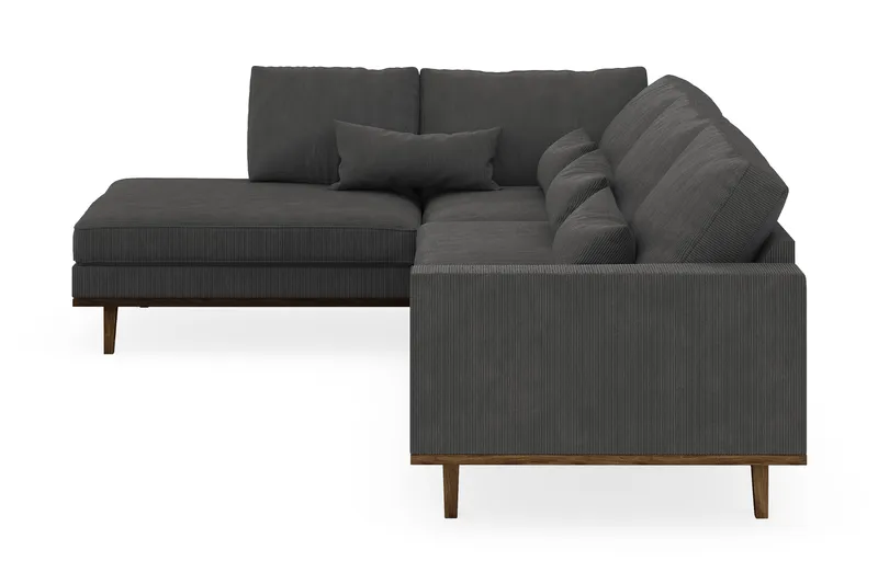 Copenhagen 4-sits Vänstervänd L-formad Schäslongsoffa i Manchester - Mörkgrå - Products - Möbler - Soffa - Divansoffa & schäslongsoffa - 4 sits soffa med divan
