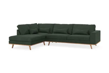 Copenhagen 4-sits Vänstervänd L-formad Schäslongsoffa i Manchester - Mörkgrön - Products - Möbler - Soffa - Divansoffa & schäslongsoffa - 4 sits soffa med divan