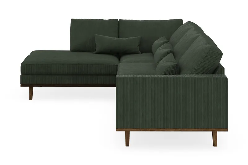 Copenhagen 4-sits Vänstervänd L-formad Schäslongsoffa i Manchester - Mörkgrön - Products - Möbler - Soffa - Divansoffa & schäslongsoffa - 4 sits soffa med divan