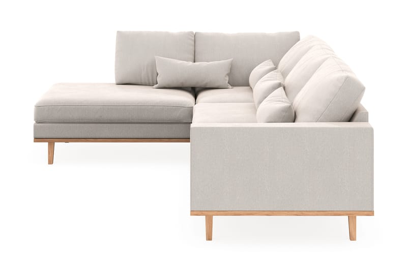 Copenhagen 4-sits Vänstervänd L-formad Schäslongsoffa i Sammet - Krämvit - Products - Möbler - Soffa - Divansoffa & schäslongsoffa - 4 sits soffa med divan