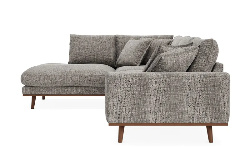 Copenhagen Premium 4-sits Vänstervänd L-formad Djup Schäslongsoffa i Chenille - Grå - Products - Möbler - Soffa - Divansoffa & schäslongsoffa - 4 sits soffa med divan
