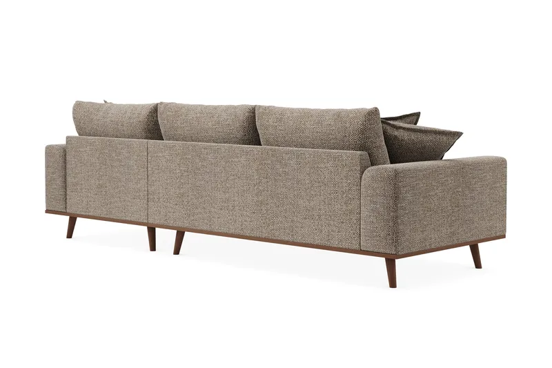 Copenhagen Premium 4-sits Högervänd L-formad Djup Divansoffa i Chenille - Brun - Products - Möbler - Soffa - Divansoffa & schäslongsoffa - 4 sits soffa med divan