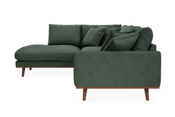Copenhagen Premium 4-sits Vänstervänd L-formad Djup Schäslongsoffa i Tyg - Grön - Products - Möbler - Soffa - Divansoffa & schäslongsoffa - 4 sits soffa med divan