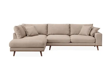 Copenhagen Premium 4-sits Vänstervänd L-formad Djup Schäslongsoffa i Tyg