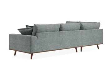 Copenhagen Premium 4-sits Vänstervänd L-formad Djup Schäslongsoffa i Chenille - Grå/Blå - Products - Möbler - Soffa - Divansoffa & schäslongsoffa - 4 sits soffa med divan