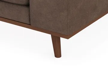 Copenhagen Premium 4-sits Vänstervänd L-formad Djup Schäslongsoffa i Tyg - Mörkbrun - Products - Möbler - Soffa - Divansoffa & schäslongsoffa - 4 sits soffa med divan