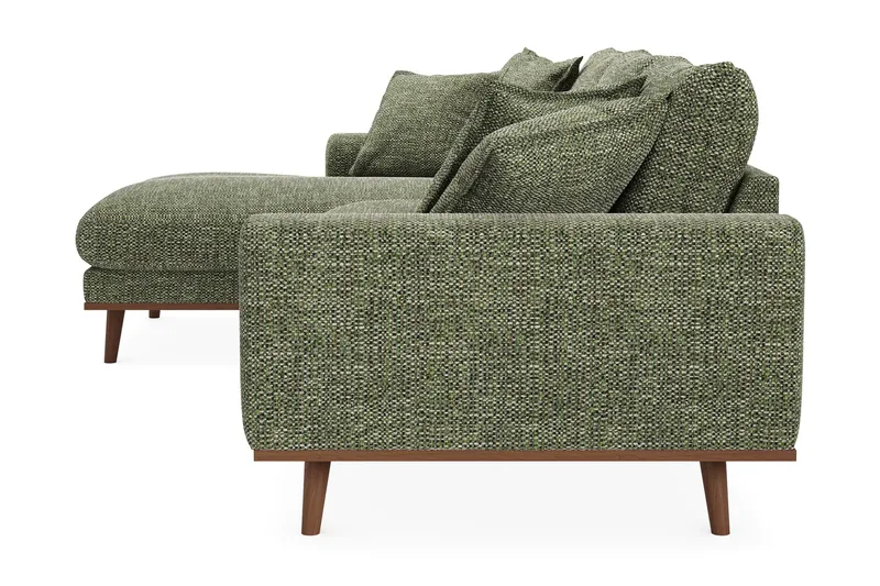 Copenhagen Premium 4-sits Vänstervänd L-formad Djup Divansoffa i Chenille - Grön - Products - Möbler - Soffa - Divansoffa & schäslongsoffa - 4 sits soffa med divan