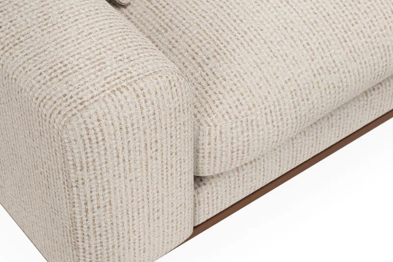 Copenhagen Premium 4-sits Högervänd L-formad Djup Schäslongsoffa i Chenille - Beige - Products - Möbler - Soffa - Divansoffa & schäslongsoffa - 4 sits soffa med divan