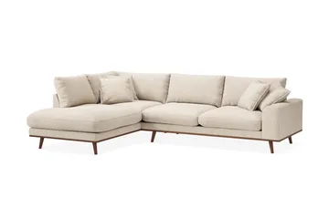 Copenhagen Premium 4-sits Vänstervänd L-formad Djup Schäslongsoffa i Chenille - Beige - Products - Möbler - Soffa - Divansoffa & schäslongsoffa - 4 sits soffa med divan