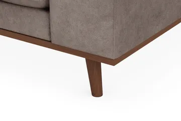 Copenhagen Premium 4-sits Vänstervänd L-formad Djup Schäslongsoffa i Tyg - Brun - Products - Möbler - Soffa - Divansoffa & schäslongsoffa - 4 sits soffa med divan