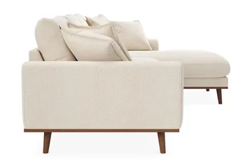 Copenhagen Premium 4-sits Högervänd L-formad Djup Divansoffa i Chenille - Ljusbeige - Products - Möbler - Soffa - Divansoffa & schäslongsoffa - 4 sits soffa med divan
