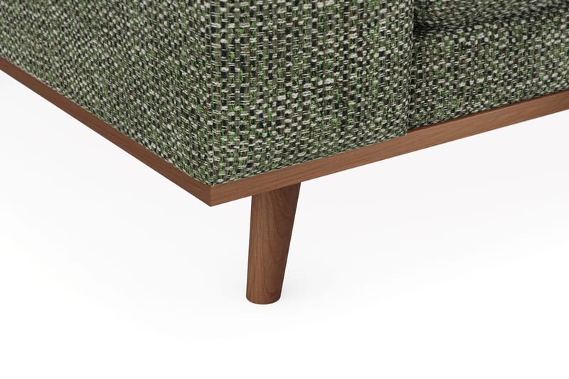 Copenhagen Premium 4-sits Högervänd L-formad Djup Schäslongsoffa i Chenille - Grön - Products - Möbler - Soffa - Divansoffa & schäslongsoffa - 4 sits soffa med divan