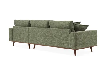 Copenhagen Premium 4-sits Högervänd L-formad Djup Divansoffa i Chenille - Grön - Products - Möbler - Soffa - Divansoffa & schäslongsoffa - 4 sits soffa med divan