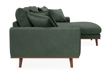 Copenhagen Premium 4-sits Högervänd L-formad Djup Divansoffa i Tyg - Grön - Products - Möbler - Soffa - Divansoffa & schäslongsoffa - 3 sits soffa med divan