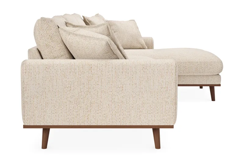 Copenhagen Premium 4-sits Högervänd L-formad Djup Divansoffa i Chenille - Beige - Products - Möbler - Soffa - Divansoffa & schäslongsoffa - 4 sits soffa med divan