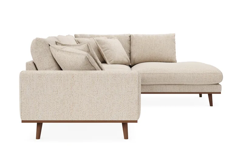 Copenhagen Premium 4-sits Högervänd L-formad Djup Schäslongsoffa i Chenille - Beige - Products - Möbler - Soffa - Divansoffa & schäslongsoffa - 4 sits soffa med divan