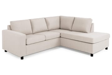 Crazy 3-sits Högervänd L-formad Schäslongsoffa i Tyg - Beige - Products - Möbler - Soffa - Divansoffa & schäslongsoffa - 2 sits soffa med divan