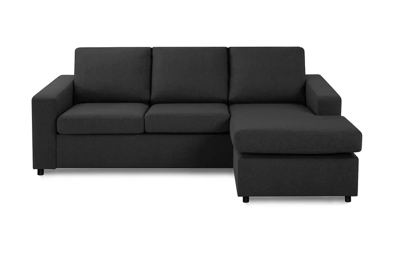 Crazy 3-sits Vändbar L-formad Divansoffa i Tyg - Antracit - Products - Möbler - Soffa - Divansoffa & schäslongsoffa - 3 sits soffa med divan
