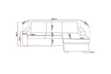 Crazy 3-sits Vändbar L-formad Divansoffa i Tyg - Blå - Products - Möbler - Soffa - Divansoffa & schäslongsoffa - 3 sits soffa med divan