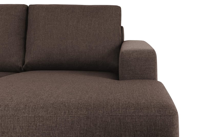 Crazy 3-sits Vändbar L-formad Divansoffa i Tyg - Brun - Products - Möbler - Soffa - Divansoffa & schäslongsoffa - 3 sits soffa med divan