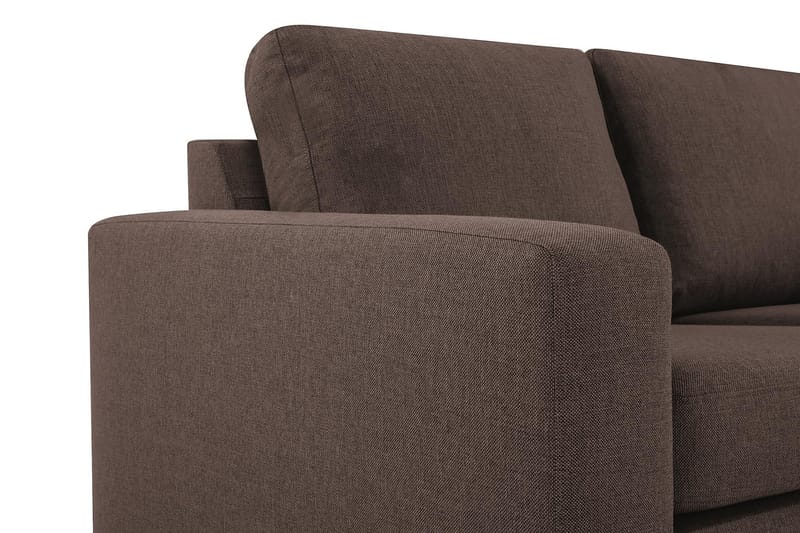 Crazy 3-sits Vändbar L-formad Divansoffa i Tyg - Brun - Products - Möbler - Soffa - Divansoffa & schäslongsoffa - 3 sits soffa med divan