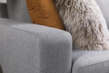 Crazy 3-sits Vändbar L-formad Divansoffa i Tyg - Grå - Products - Möbler - Soffa - Divansoffa & schäslongsoffa - 3 sits soffa med divan