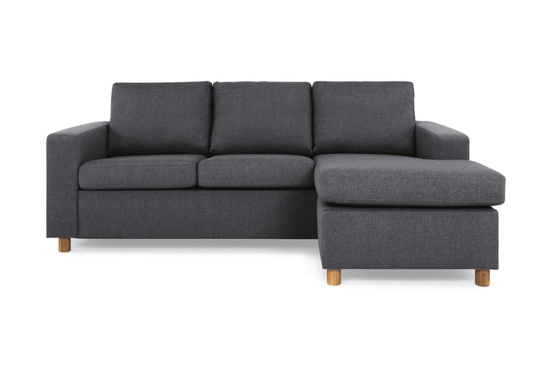 Crazy 3-sits Vändbar L-formad Divansoffa i Tyg - Mörkgrå - Products - Möbler - Soffa - Divansoffa & schäslongsoffa - 3 sits soffa med divan