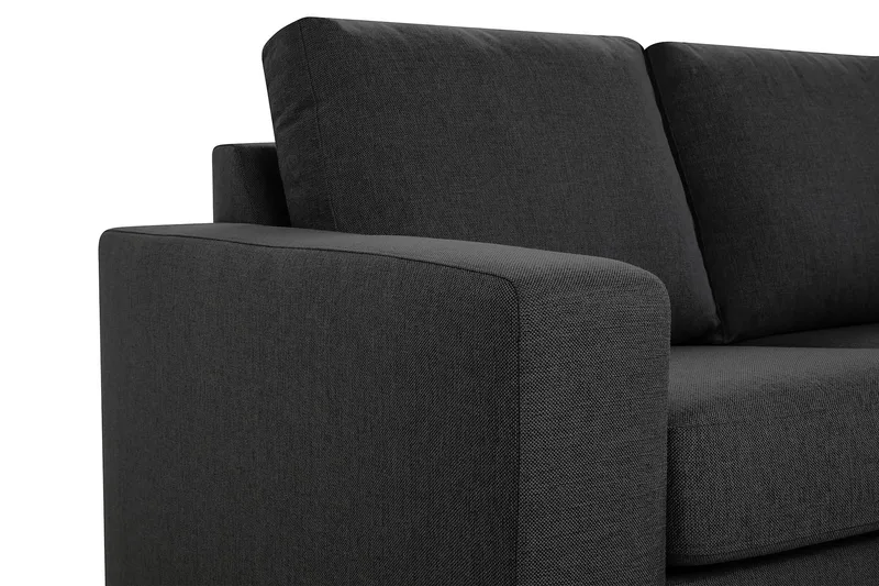 Crazy 3-sits Vändbar L-formad Divansoffa i Tyg - Mörkgrå - Products - Möbler - Soffa - Divansoffa & schäslongsoffa - 3 sits soffa med divan