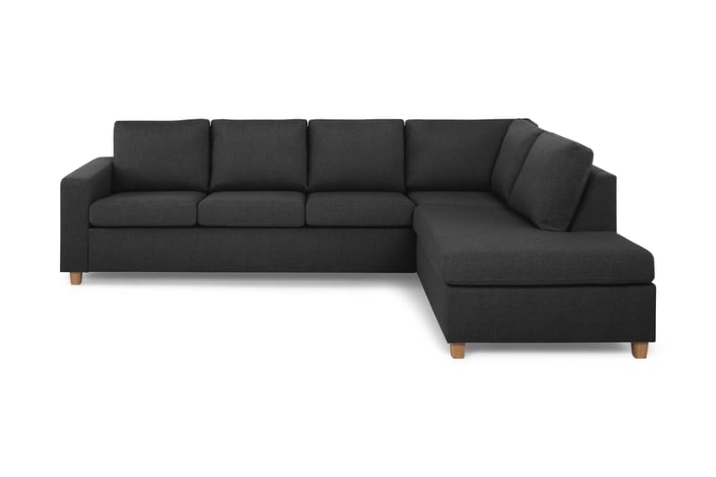 Crazy 4-sits Högervänd L-formad Schäslongsoffa i Tyg, Antracit