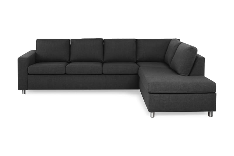 Crazy 4-sits Högervänd L-formad Schäslongsoffa i Tyg - Antracit - Products - Möbler - Soffa - Divansoffa & schäslongsoffa - 3 sits soffa med divan
