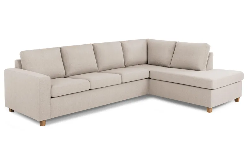 Crazy 4-sits Högervänd L-formad Schäslongsoffa i Tyg - Beige - Products - Möbler - Soffa - Divansoffa & schäslongsoffa - 3 sits soffa med divan