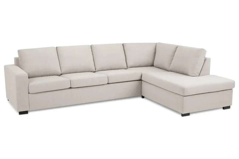 Crazy 4-sits Högervänd L-formad Schäslongsoffa i Tyg - Beige - Products - Möbler - Soffa - Divansoffa & schäslongsoffa - 3 sits soffa med divan